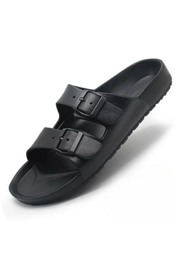 Women’s Arch‑Support Platform Flip Flops Sandals Adjustable Buckle Lightweight Foam Beach Slide Sandals for Women & Men All‑Day Comfort