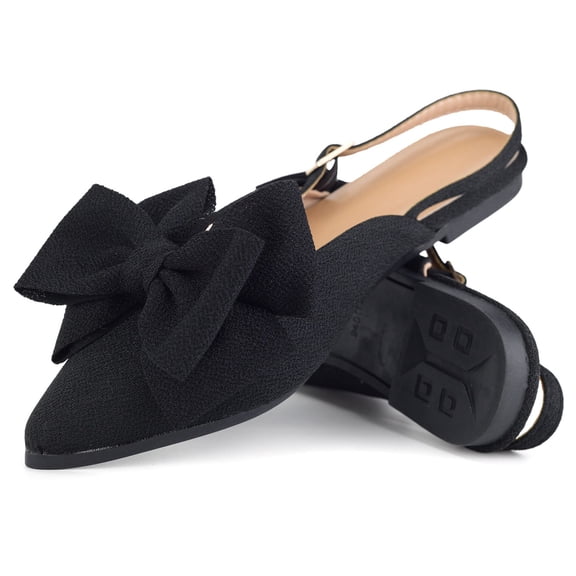 BERANMEY Women's Ballet Flats Mary Jane Shoes Breathable Mesh Slip-On Flats with Bow & Ankle Strap Comfortable Casual & Dress Shoes for Women Work Travel & Everyday Wear
