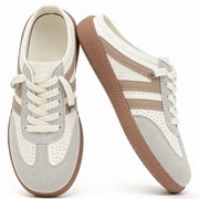 Women's Casual Slip-On Sneakers Comfortable Mules with Cushioned Sole for Daily Wear Stylish Retro Casual Shoes for Women