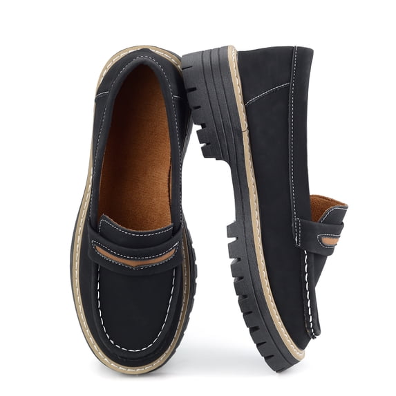 BERANMEY Women‘s Causal Loafers Breathable Slip on Shoes for Women Wide Comfortable Walking Shoes Work Casual Round Toe Flats