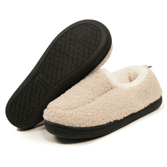 BERANMEY Women's Comfy Soft Curly Full Slippers Memory Foam Lightweight House Slippers For Women and Men Cozy Warm House Shoes with Polar Fleece Lining
