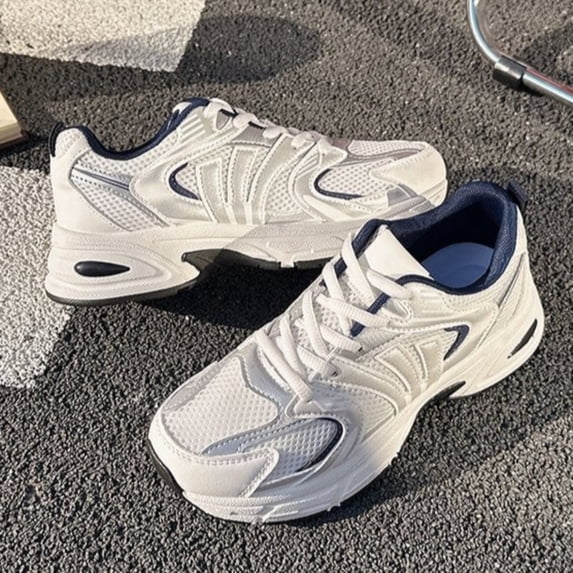 BERANMEY Women's Fashion Sneakers Lightweight Thick Sole Mesh Casual Sports Shoes for Women Walking Shoes Non Slip Comfort Gum Sole