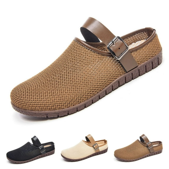 BERANMEY Women’s Flatform Mesh Clogs & Mules Comfort Ajustable Buckle Slip-on Arch Support Mules For Women with Cushioned Cork-Footbed Nurse Shoes Work Shoes