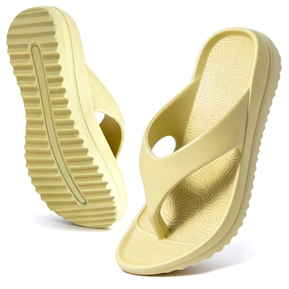 BERANMEY Women's Flip Flops EVA Walking Sandals for Women with Arch Support Summer Comfortable Slip On Flip Flops Slippers for Womans