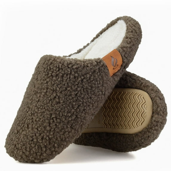 BERANMEY Women's House Slippers with Memory Foam, Soft Fuzzy Slippers for Womens Non-Slip Indoor Outdoor Slip-On, Cozy Lightweight Warm Bedroom Shoes for Women