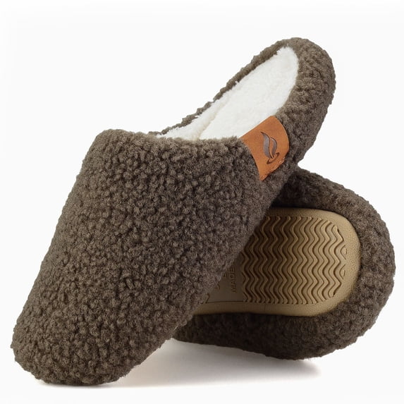 BERANMEY Women's House Slippers with Memory Foam, Soft Fuzzy Slippers for Womens Non-Slip Indoor Outdoor Slip-On, Cozy Lightweight Warm Bedroom Shoes for Women