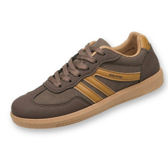 BERANMEY Women's Retro Fashion Sneakers Comfortable Casual Anti Slip Platform Low-Top Sneakers Lace Up Memory Foam Tennis Walking Skate Shoes