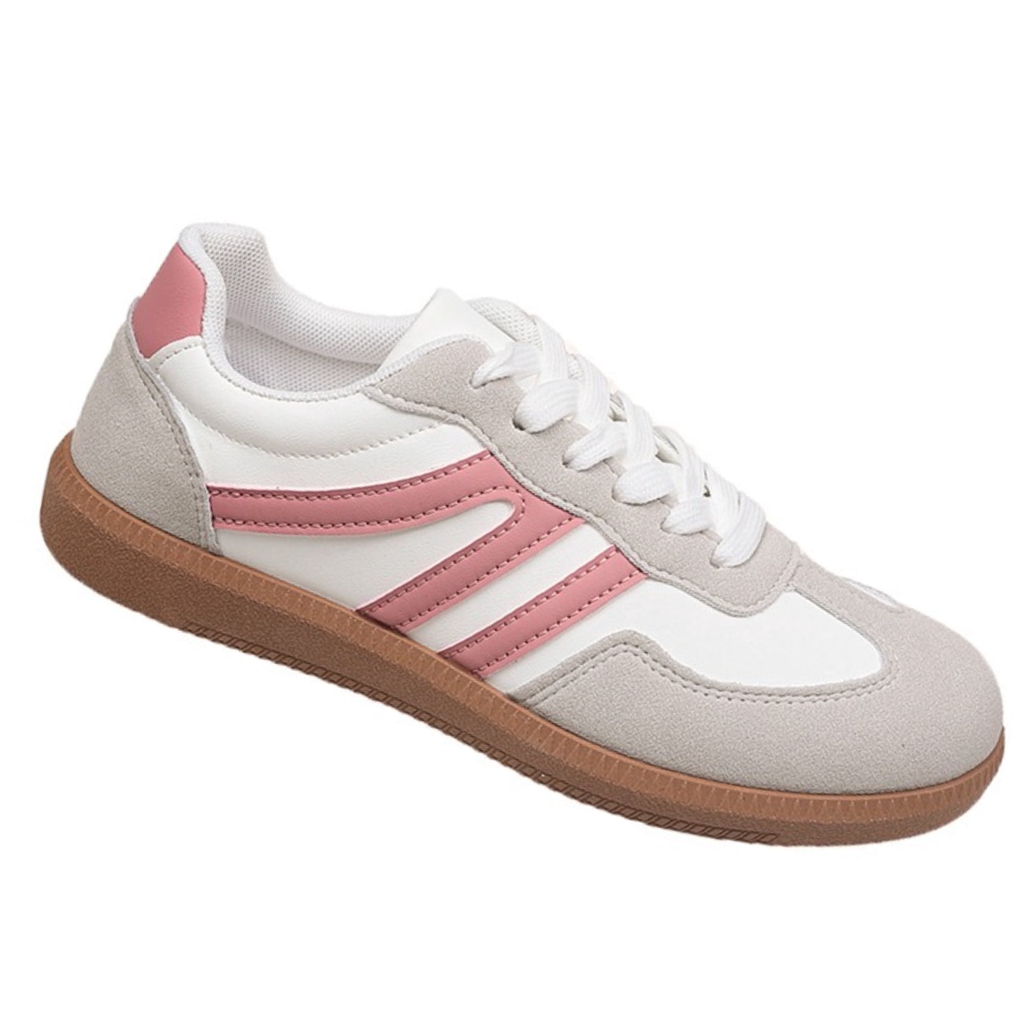 Women's Retro Fashion Sneakers Comfortable Casual Anti Slip Platform Low-Top Sneakers Lace Up Memory Foam Tennis Walking Skate Shoes