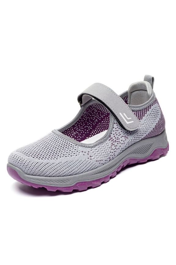 Women‘s Slip-On Walking Shoes – Easy On/Off with Hook & Loop Comfort-Focused Athletic Sneakers for Women Non-Slip Casual Shoes for Travel Work Outdoor