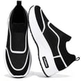 thumbnail image 1 of BERANMEY Women's Slip On Walking Shoes Lightweight Breathable Mesh Sneakers with Arch Support Soft Foam Cushion for Work Casual Comfort Non Slip, 1 of 9