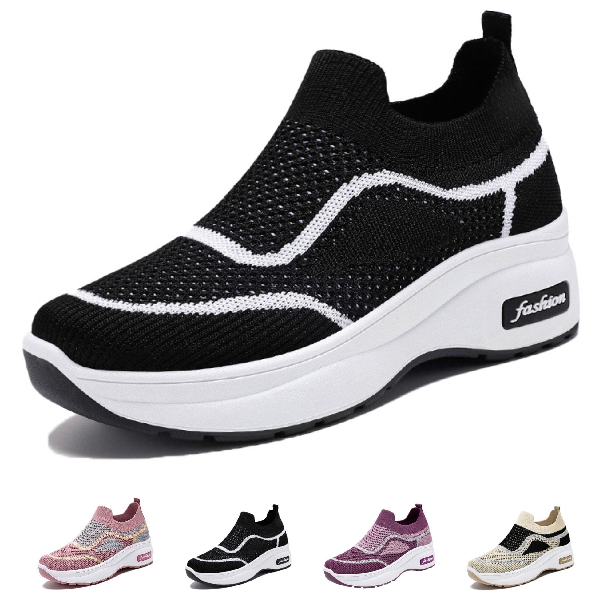 Women’s Mesh Slip-On Sneakers Walking Shoes
