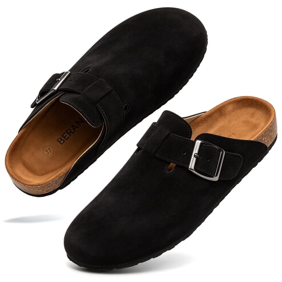 BERANMEY Women's Clogs & Mules Shoes Stylish Comfort Potato Clogs Shoes with Arch Support Cork Footbed Couple's Clogs for Women and Men