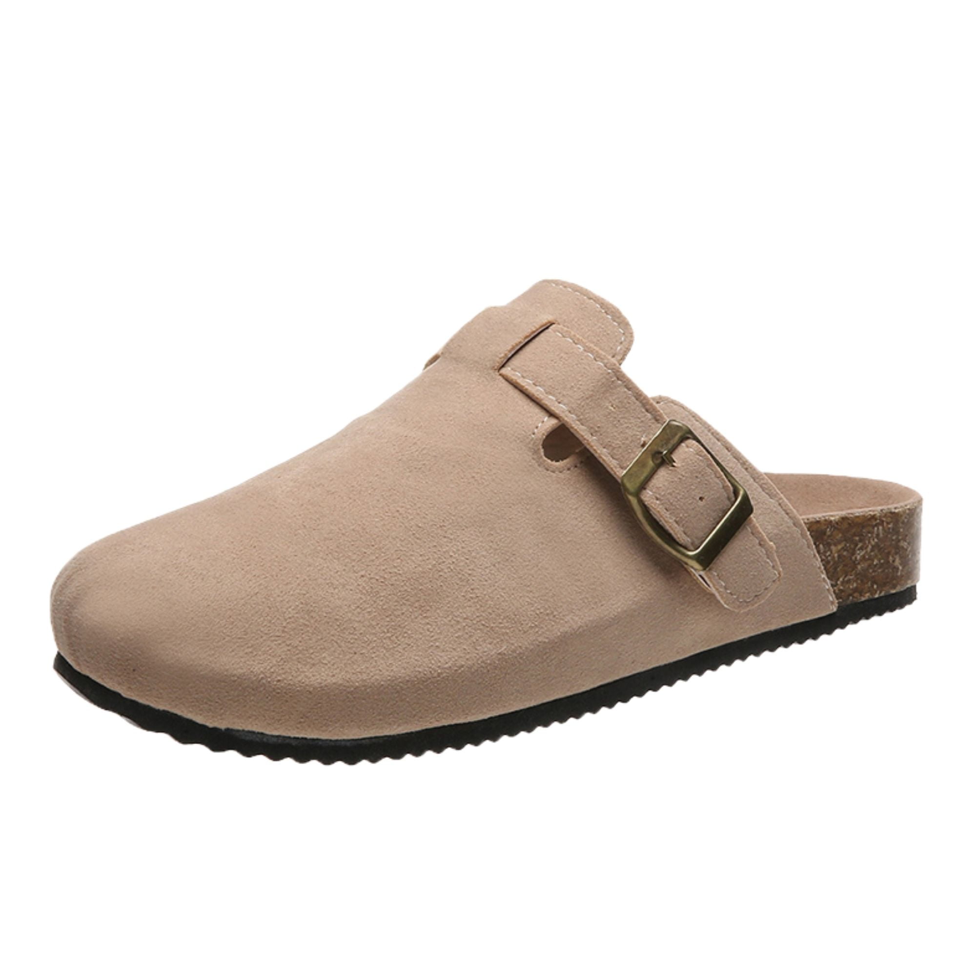 Beranmey Womens Suede Clogs And Mules Stylish Leather Mules With Arch