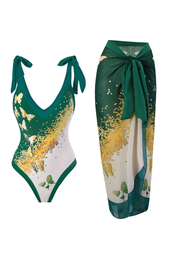 One-Pieces Swimsuit for Women Sexy Mesh Tummy Control One-Pieces Swimwear for Women Push Up High Waisted Swimwear Bathing Suit S-2XL