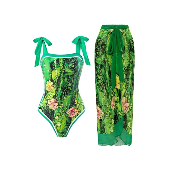 BERANMEY One-Pieces Swimsuit for Women Sexy Mesh Tummy Control One-Pieces Swimwear for Women Push Up High Waisted Swimwear Bathing Suit S-2XL