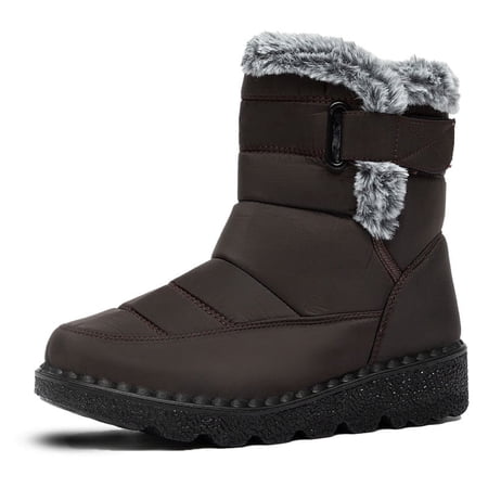 BERANMEY Women’s Waterproof Snow Boots Mid-Calf Fleece Lined Winter Boots for Women with Anti-Slip Sole Lightweight & Warm Outdoor Shoes