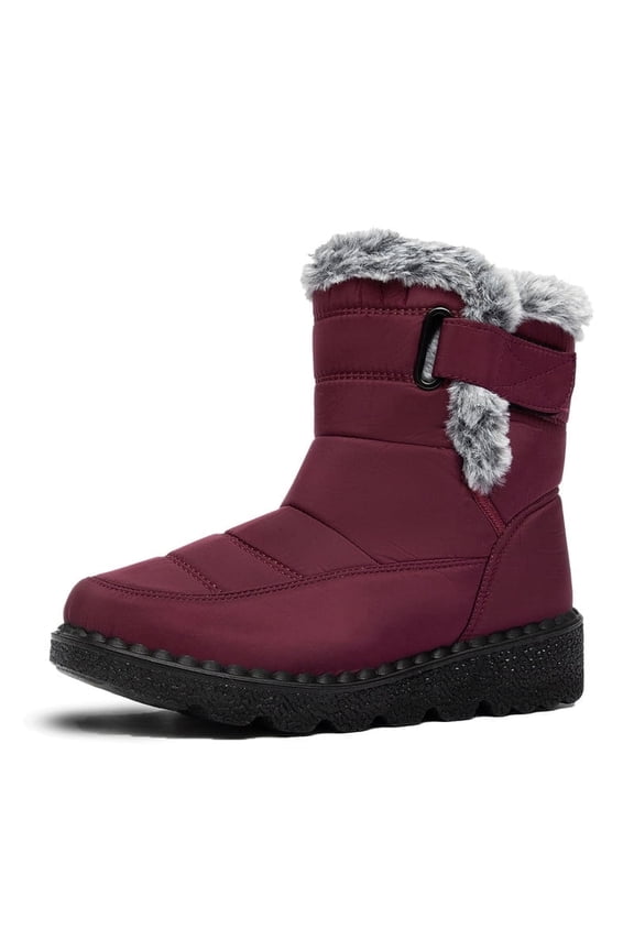 Women’s Waterproof Snow Boots Mid-Calf Fleece Lined Winter Boots for Women with Anti-Slip Sole Lightweight & Warm Outdoor Shoes