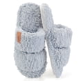 thumbnail image 1 of BERANMEY Womens Fuzzy Open Toe Slippers Faux Fur Slippers with Memory Foam House Shoes Lightweight for Indoor Outdoor & Home Use, 1 of 8