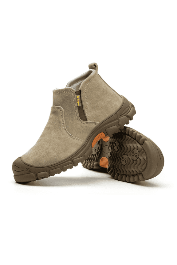 Work Boots for Men Slip on Welding Boots Indestructible Steel Toe Shoes Safety Shoes Comfortable Working Shoes Anti Smashing Construction Shoes