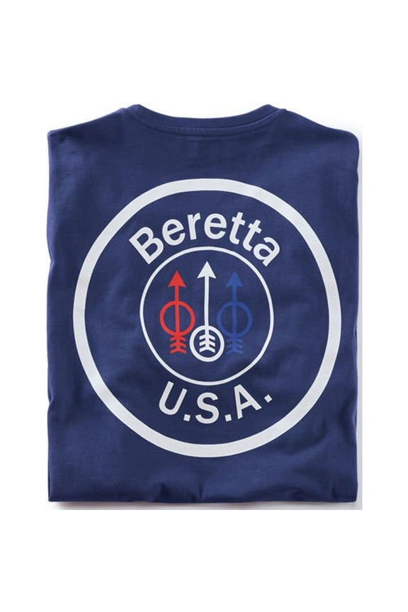TS252T14160530S BERETTA T-SHIRT USA LOGO SMALL NAVY BLUE