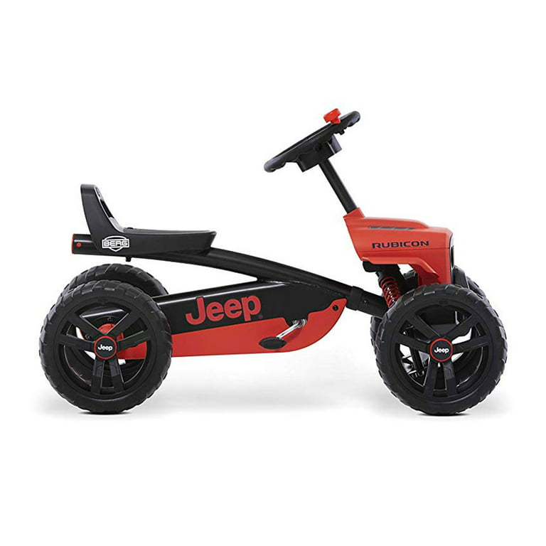BERG Toys Buzzy Rubicon Pedal Powered Go-Kart for Kids Ride On Toy, Red 