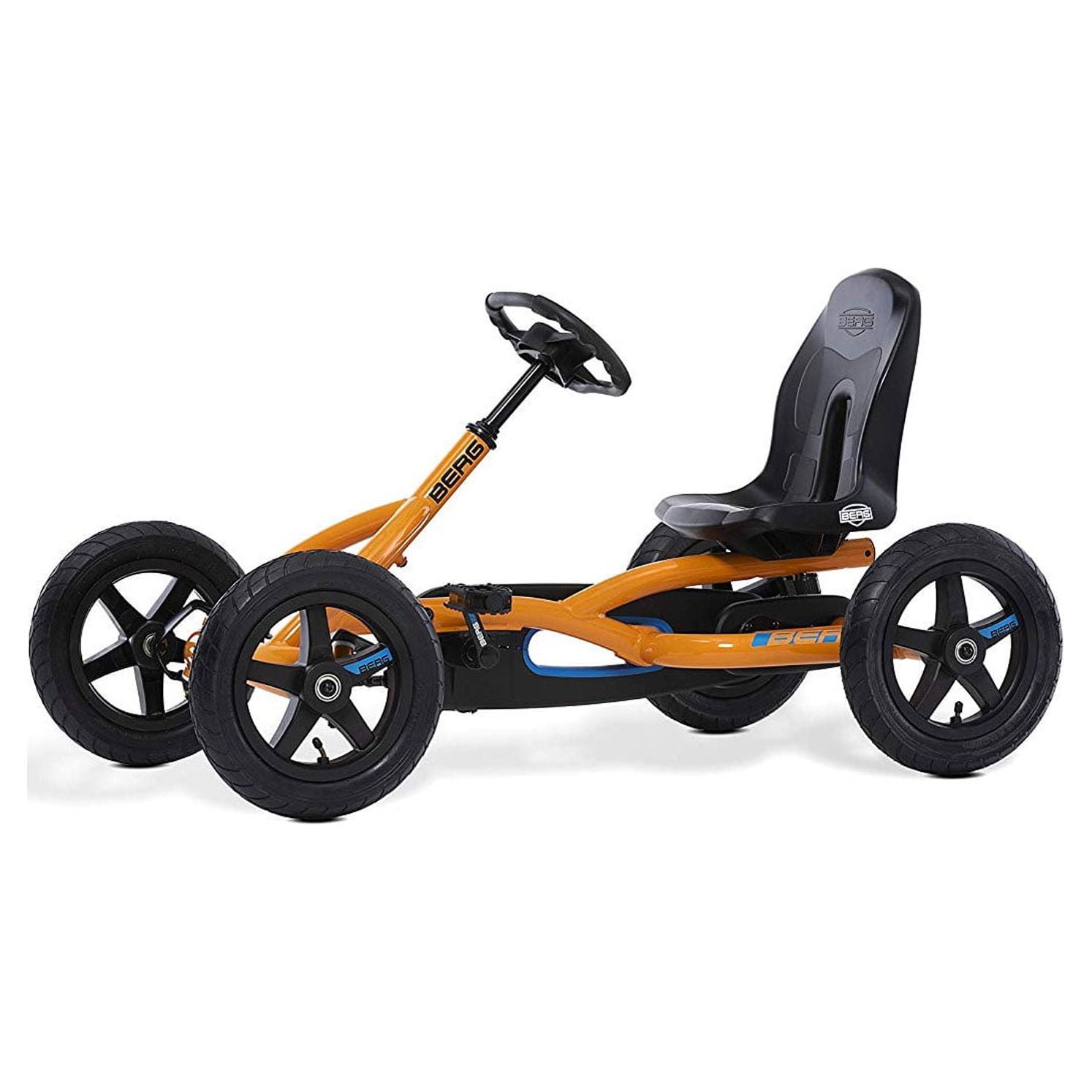 Air Jet Pedal Go Kart - Green - Kids, Sporty Graphics on The Front Fairing,  Adjustable Bucket Seat, 4 Spoke Rims w/ 10 EVA Wheels, Sporty Steering  Wheel, Kids Go Kart Ages 4+ 