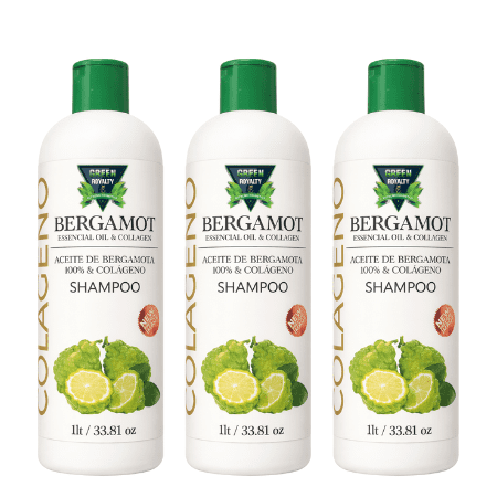 Green Royalty Bergamota-Collagen Shampoo with Bergamota, 33.8 oz, 3 Piece