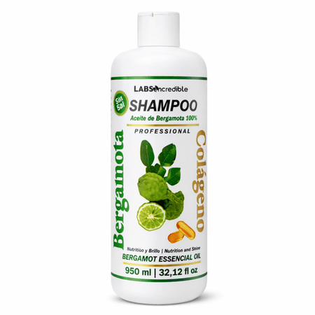 Bergamot + Collagen Shampoo – 950 ml – Salt-Free – Deep Cleansing & Frizz Control – Moisturizes, Conditions & Smooths – Professional Hair Care – Silky Appearance & Fresh Scent By LabsIncredible