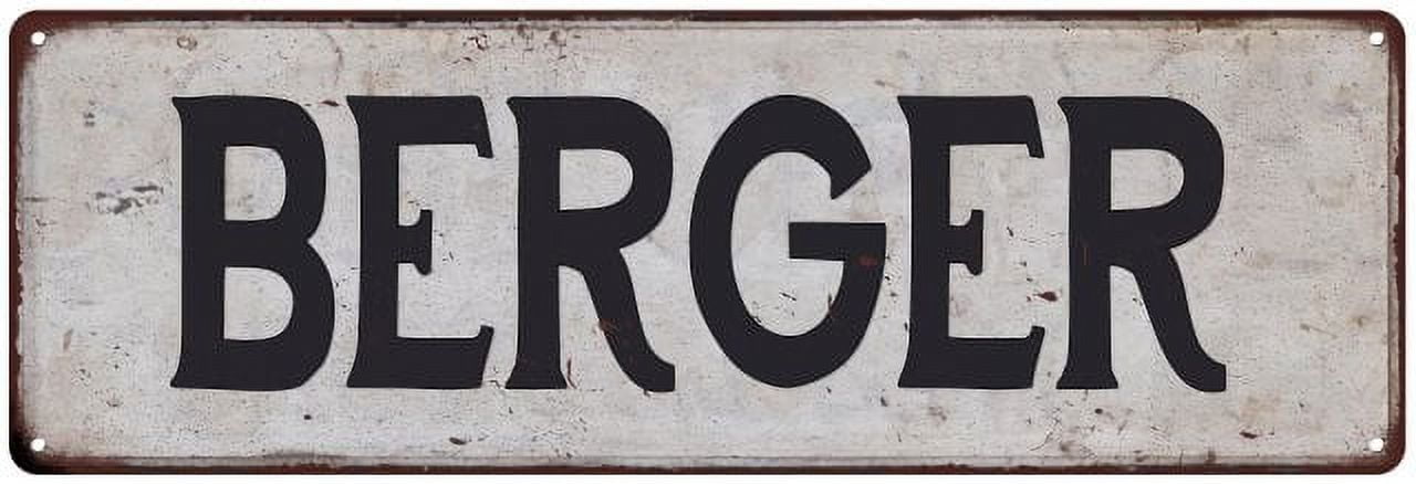 BERGER Vintage Look Gift Rustic Chic Metal Sign 6x18 206180036544 ...