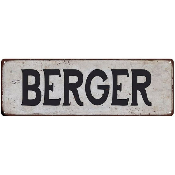 BERGER Vintage Look Rustic Chic Metal Sign 6x18 106180036544