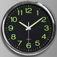 thumbnail image 1 of BERGUF 12" Quartz Modern Glow In The Dark Indoor Oversized Wall Clock, Silent Mechanism, 1 of 6