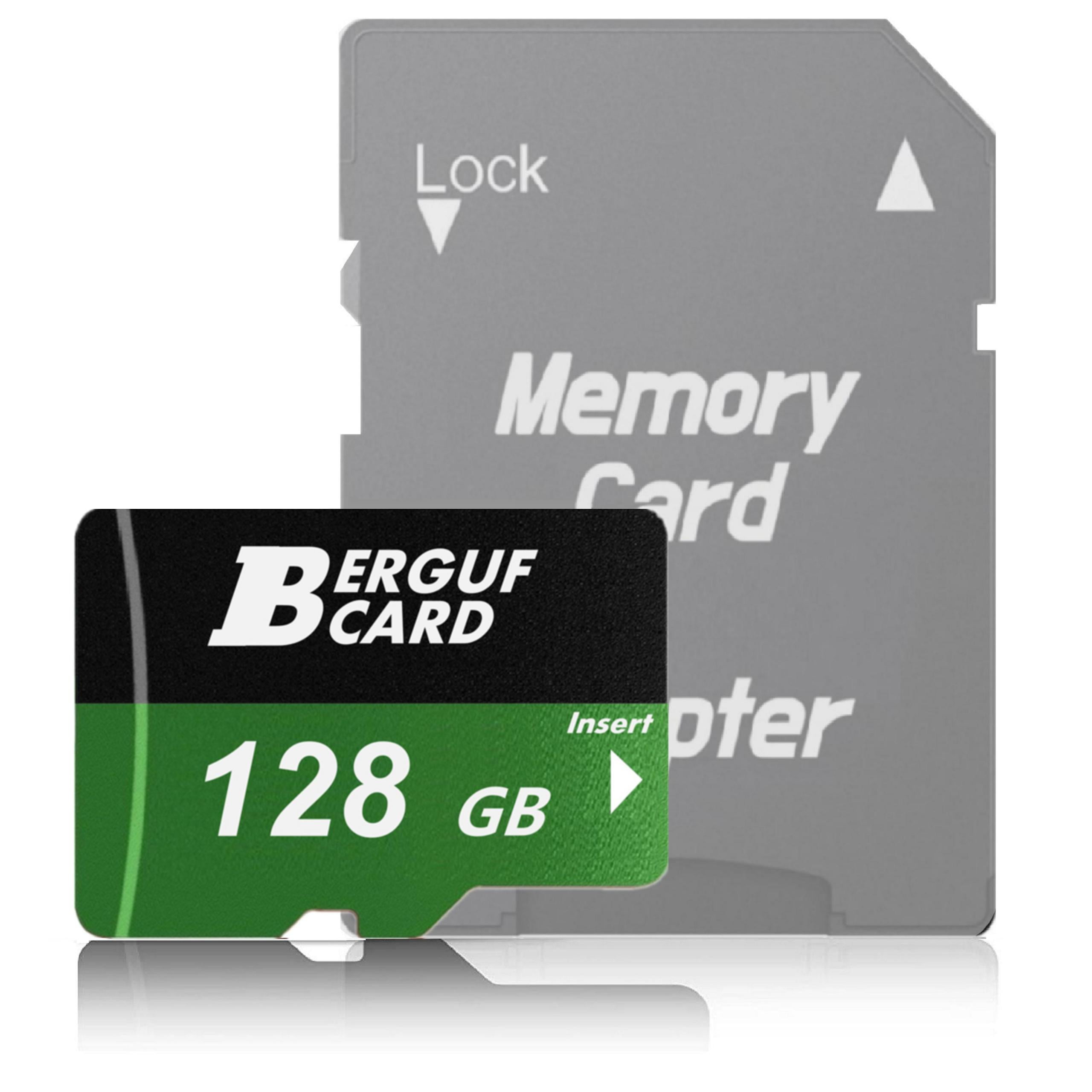 BERGUF 128GB High Speed Flash Memory Card with SD Adapter, Compatible