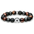 thumbnail image 1 of BERING Arctic Symphony Collection Ceramic Steel Actic Sailing Link Bracelet with Red Tiger Eye, Lava and Sandblast Beads. 631-641-200, 1 of 3