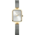 thumbnail image 1 of BERING Women's Petite Square Classic Two-Tone Stainless Milanese Strap Watch 14520-010, 1 of 4