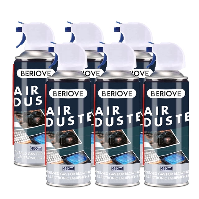BERIOVE Compressed Air Duster 450ml for Electronic Keyboard Keyboard ...