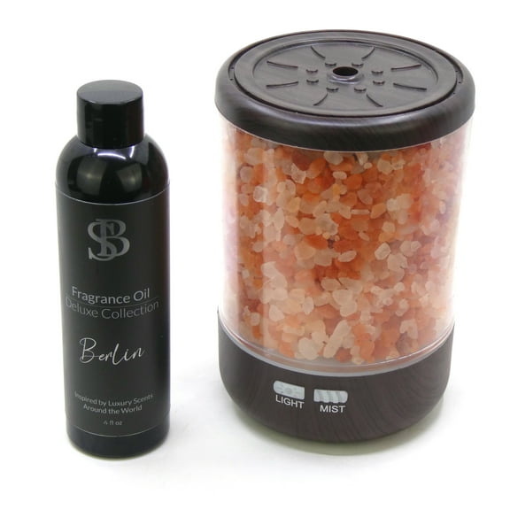 BERLIN Inspired by My Way Scent Luxury Fragrance Oil 4 fl oz and Salt Lamp Diffuser Kit for Home and Office