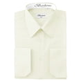 thumbnail image 1 of BERLIONI MEN'S CONVERTIBLE CUFF SOLID DRESS SHIRT-OFF WHITE-S sleeve 32/33, 1 of 2