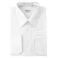 thumbnail image 1 of BERLIONI MEN'S CONVERTIBLE CUFF SOLID DRESS SHIRT-SNOW WHITE-S sleeve 32/33, 1 of 2