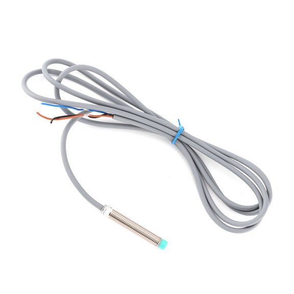 BERM 10-30VDC 3-Wire Cylindrical Proximity Switch Sensor BEM08-02-PB Motion Actuated Output PNP.NC with 6.3ft Cable 0.08in Detection for Industrial Automation