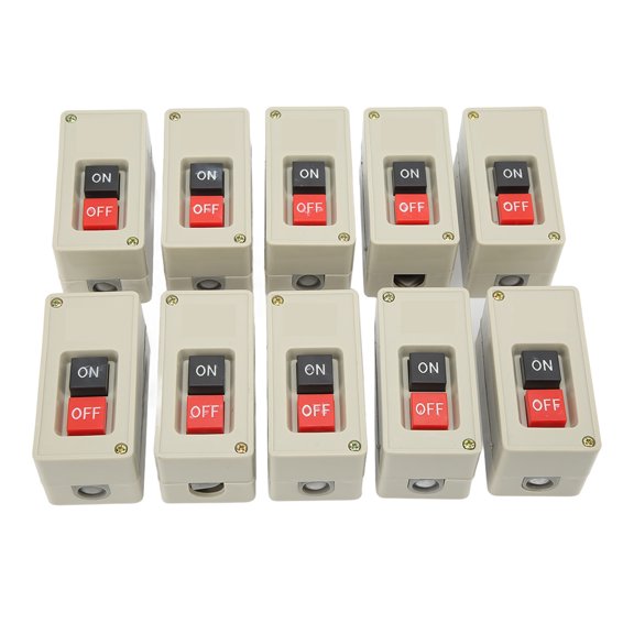 BERM 10pcs 3 Phase Motor Switch 2 Position Self Reset Power Press Button Switch for Distribution Boxes 380V 30A[cite: 1]