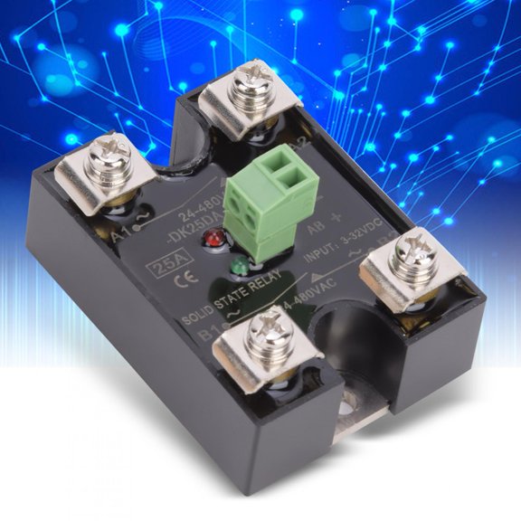 BERM DC to AC Solid State Relay Single Phase 3-32V DC Control 24-480V AC 25A Capacity [cite: 15]