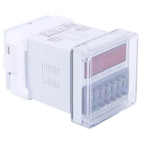 BERM JZF-10A LCD Display Motor CW/CCW Controller Time Relay Timing Switch 0.1S-99H 12V AC/DC for Electrical System Control, Precision Motor Forward Reverse Management, Black, 1 Count