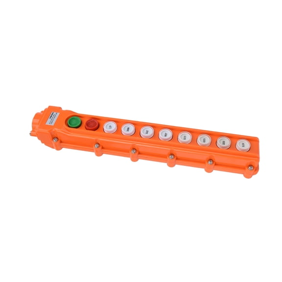 BERM Rainproof Hoist Push Button Switch Control Station ABS Housing IP65 Rated for Crane Lifting Automobile Tailgates Heavy Duty Industrial Remote Pendant Control 220V 500V 5A (15.35 in / 39 cm)