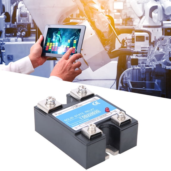 BERM Solid State Relay DC-DC SSR Input 3-32VDC Load 5-220VDC Control Relay (25A) 1.18x1.73x2.32 in / 30x44x59 mm
