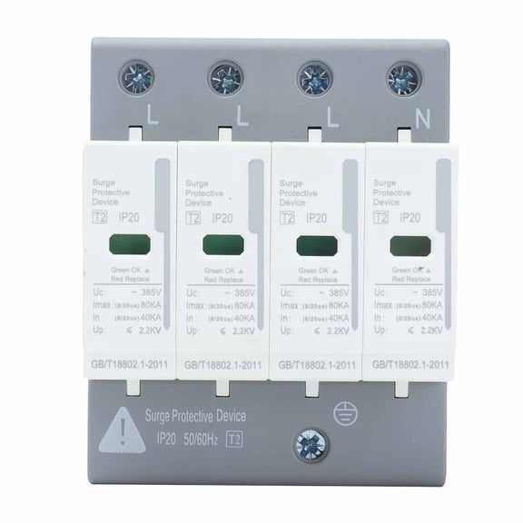 BERM Surge Protective Device 4P 80KA SPD, 220V/380V House Arrester Protector for Industrial Power Distribution