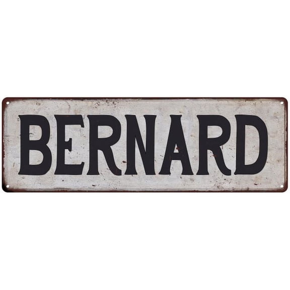 BERNARD Vintage Look Gift Rustic Chic Metal Sign 6x18 206180036803
