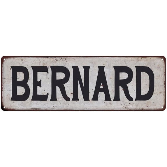 BERNARD Vintage Look Rustic Chic Metal Sign 6x18 106180036803