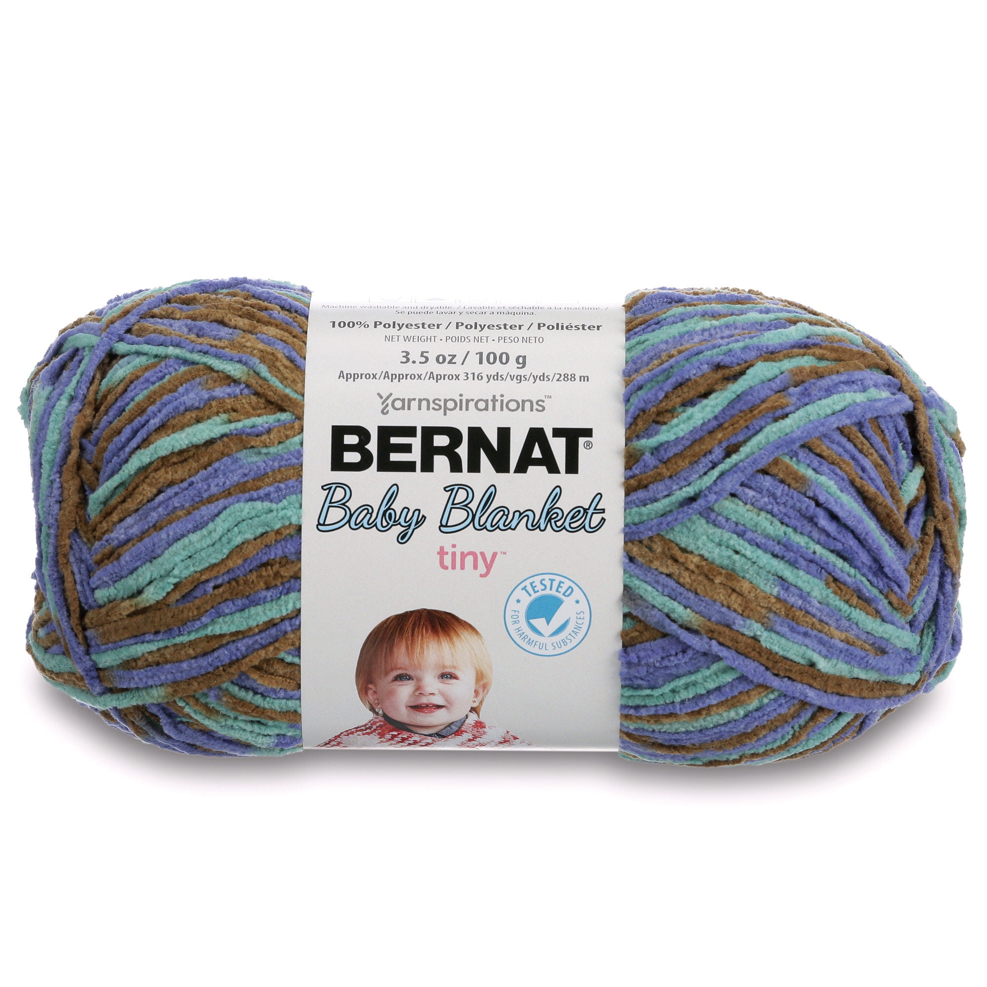 LITTLE ROSES Bernat Baby Blanket COLOR 04418 10.5 Oz258 Yards Blanket Yarn  for Girls Rose and Brown Yarn Baby Toddlerchenille Yarn 