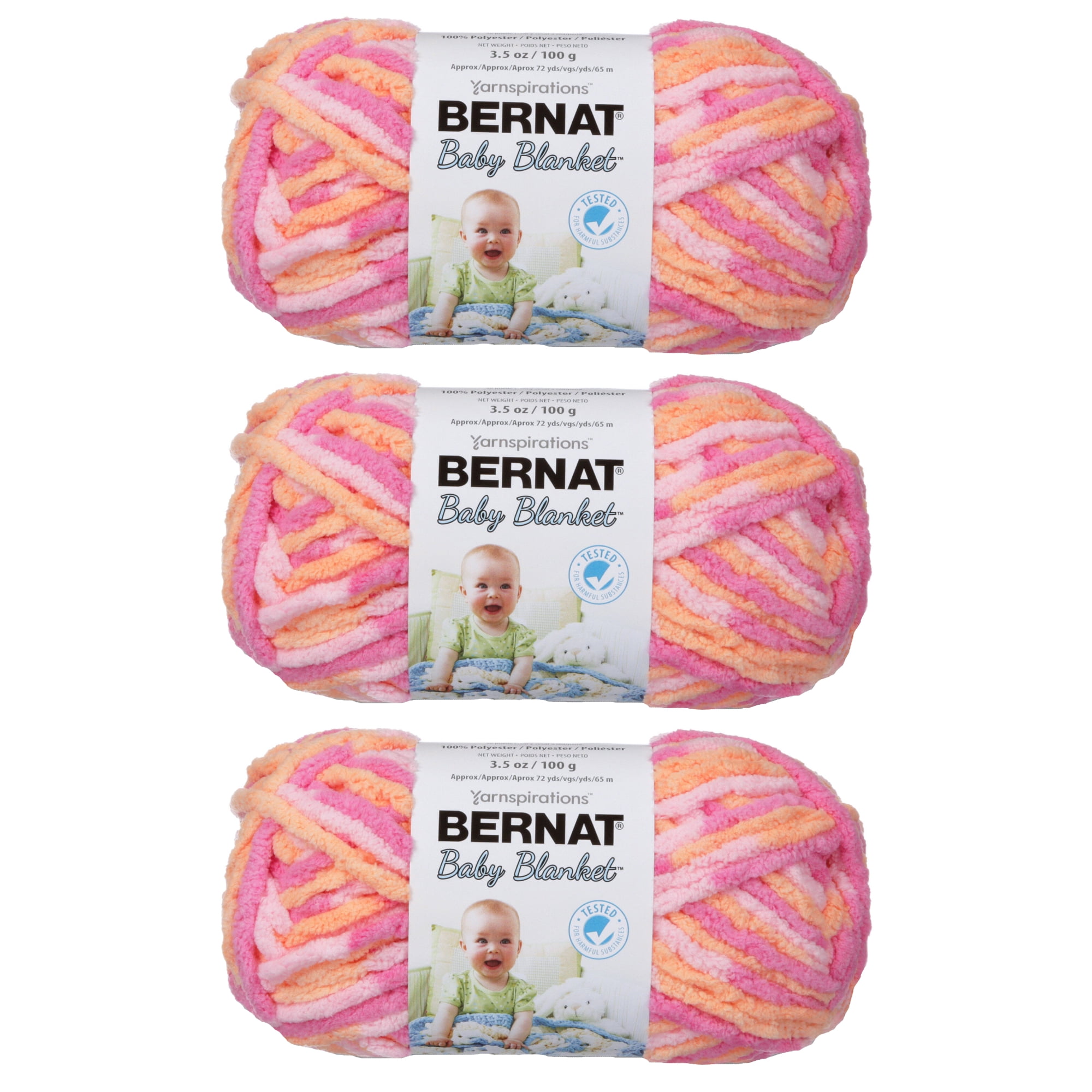 Bernat Baby Blanket Big Ball Yarn - Baby Lilac, Multipack of 24