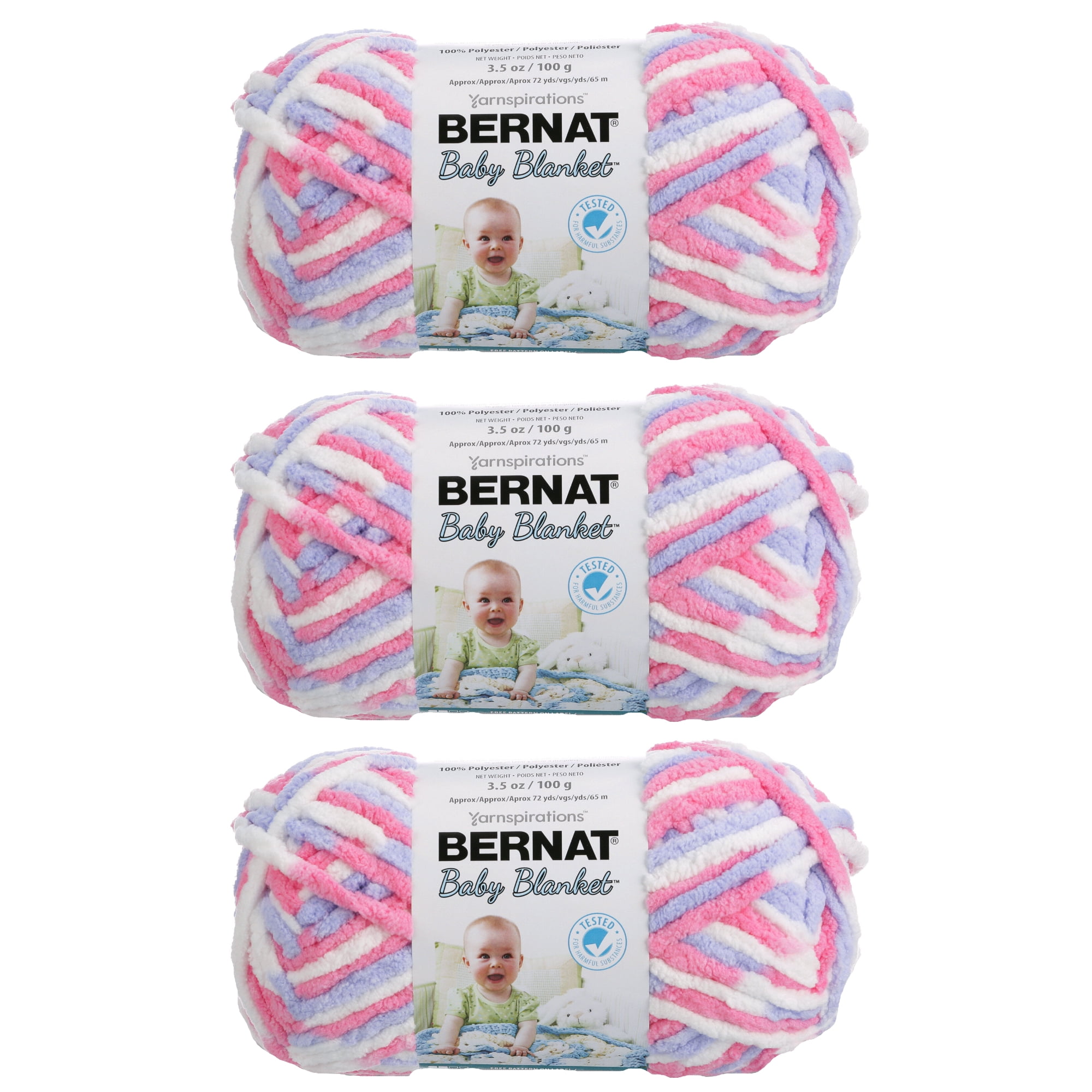 Bernat baby blanket yarn pink dreams clearance